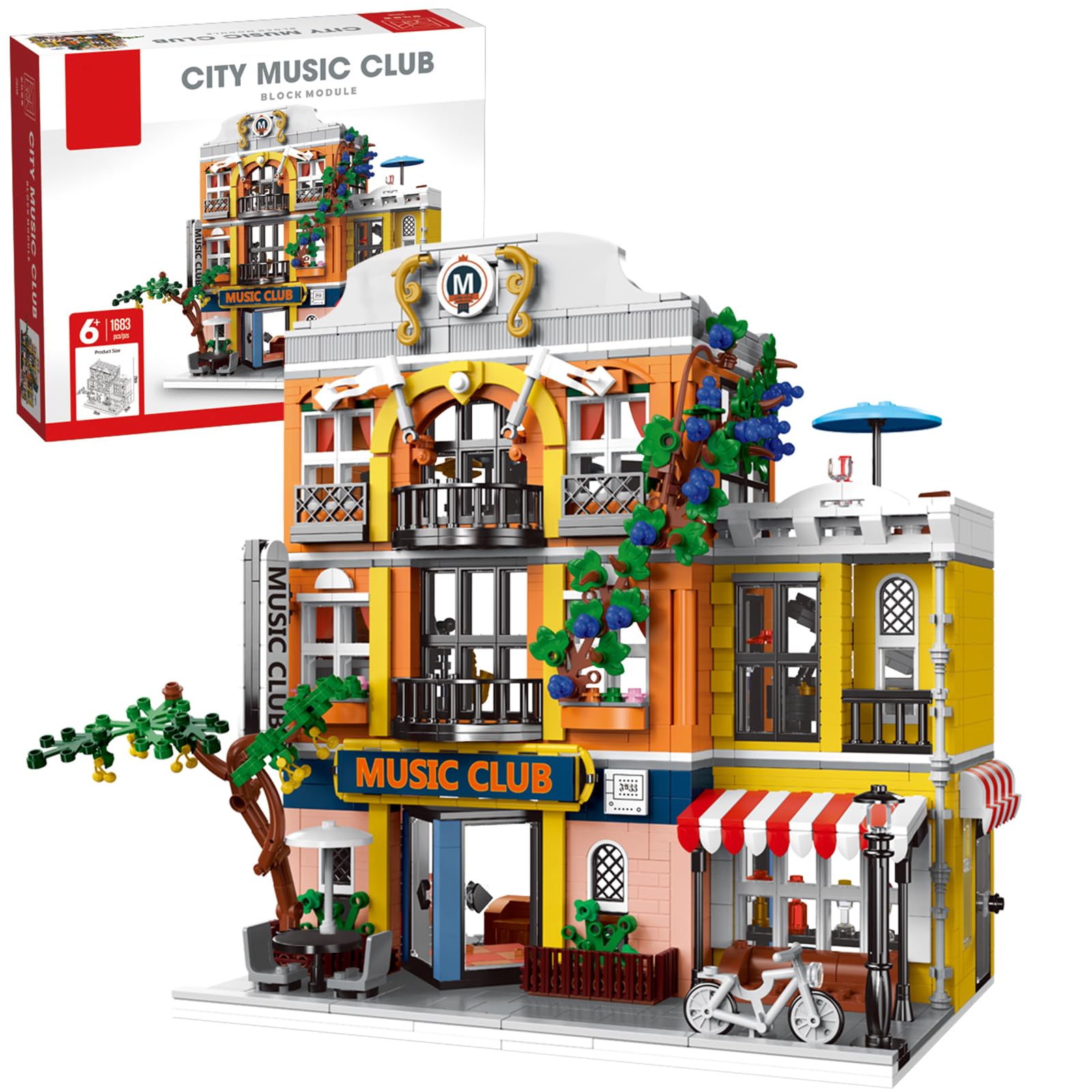 Amazon.com: ENJBRICK Flowers City Jazz Club Building Sets for